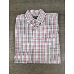 Brooks Brothers Shirt Mens Medium Pink‎ Country Club Makers & Merchants USA Made